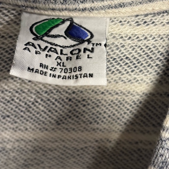 Avalon Gray and White Striped Hoodie - Picture 2 of 5